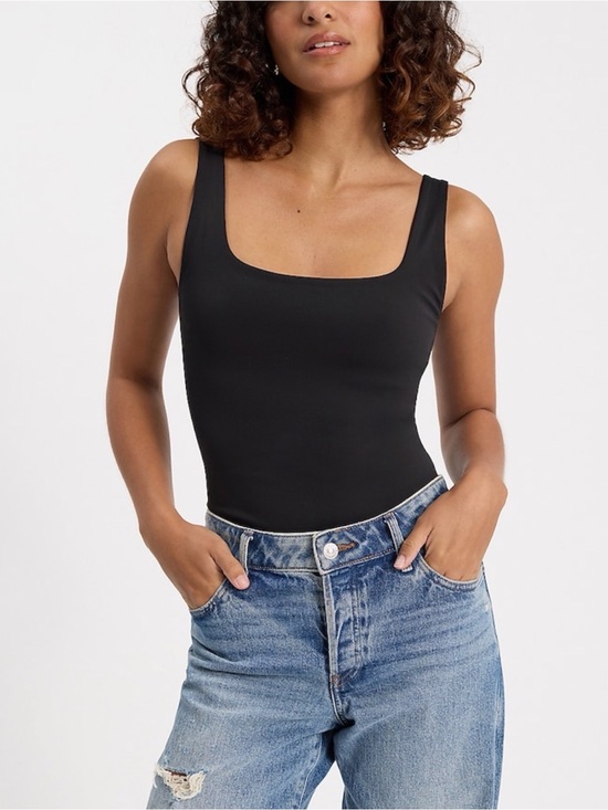 Express Tops - Express Body Contour Compression Square Neck Tank